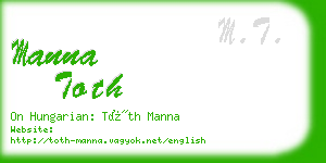 manna toth business card